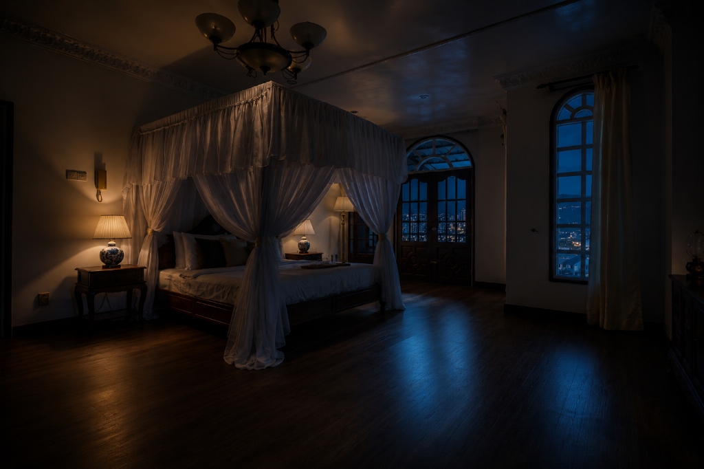 The Yang Family Manor - Master Canopy Bedroom Night Lighting